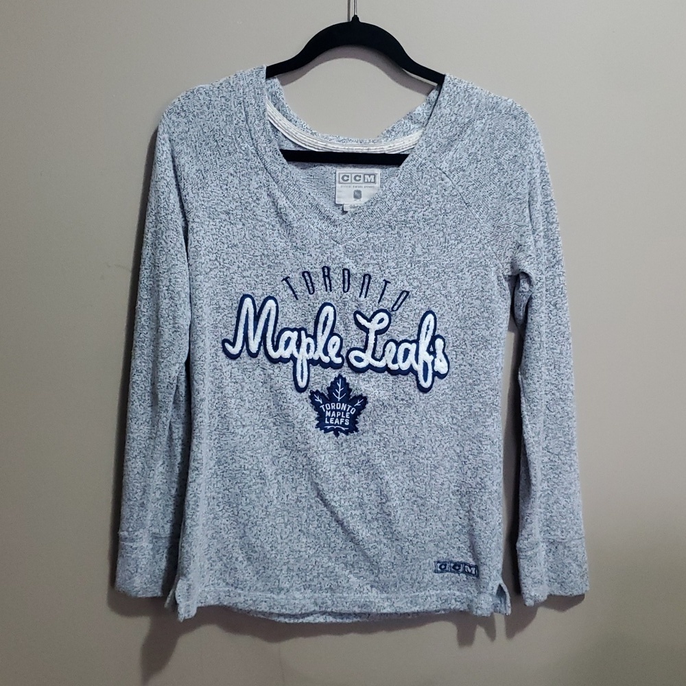 CCM NHL Toronto Maple Leafs Gray Sweatshirt size small
